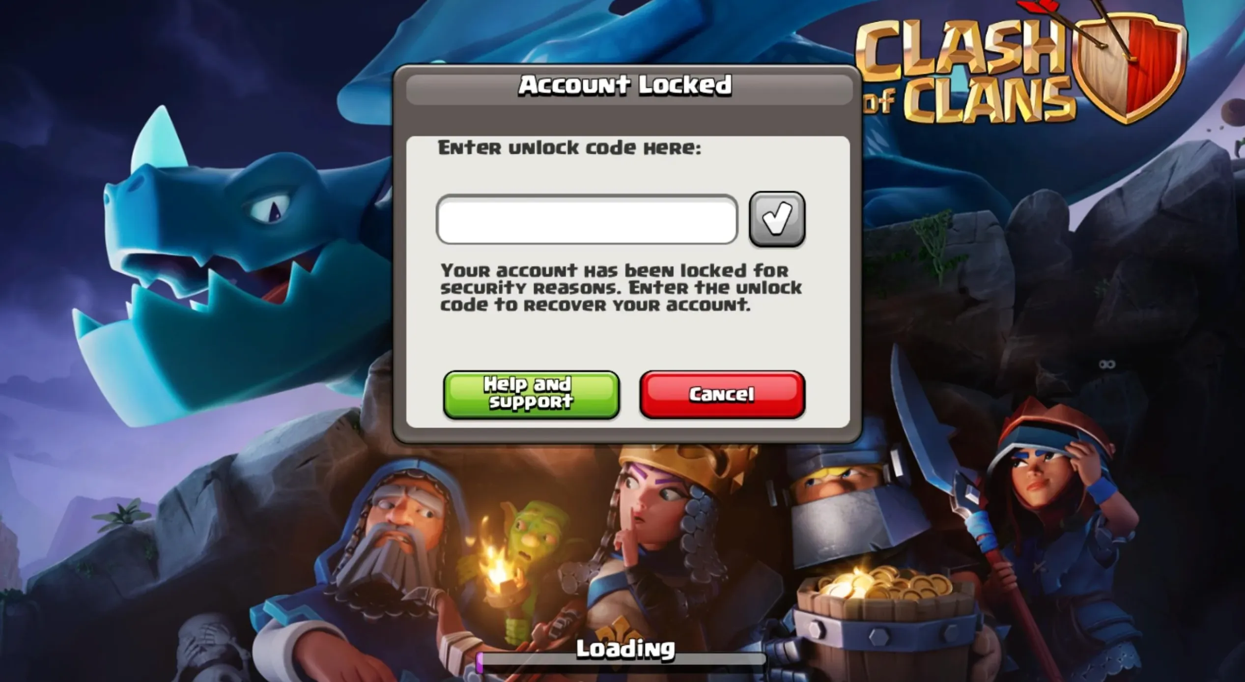 Clash of Clans account recovery